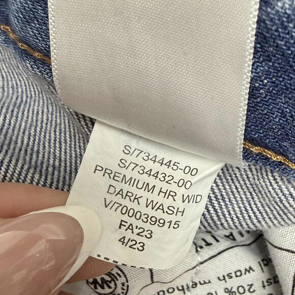 NWT Banana Republic High Rise Wide Leg Denim Dark Wash 28/6 Y2K - Picture 5 of 7